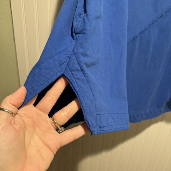 Kleen Lapis Blue Cotton Tunic Top Lagenlook NEW Plus Size 1X - Picture 2 of 7